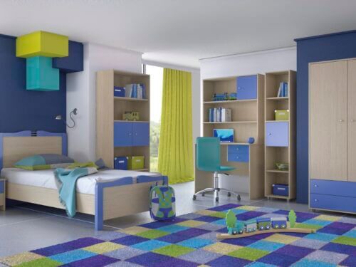 Children's Room N3 Latte With Lila Or Latte With Blue Or Latte With Green