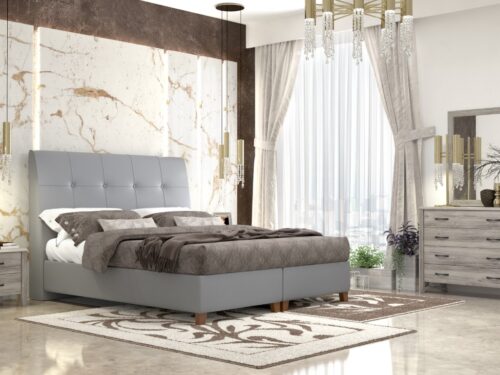 Trunk Bed N60 Grey Technoderma & Ash Grey Furniture